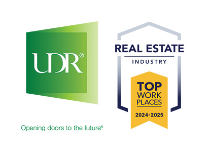 UDR logo with GRESB Real Estate sector leader 2024