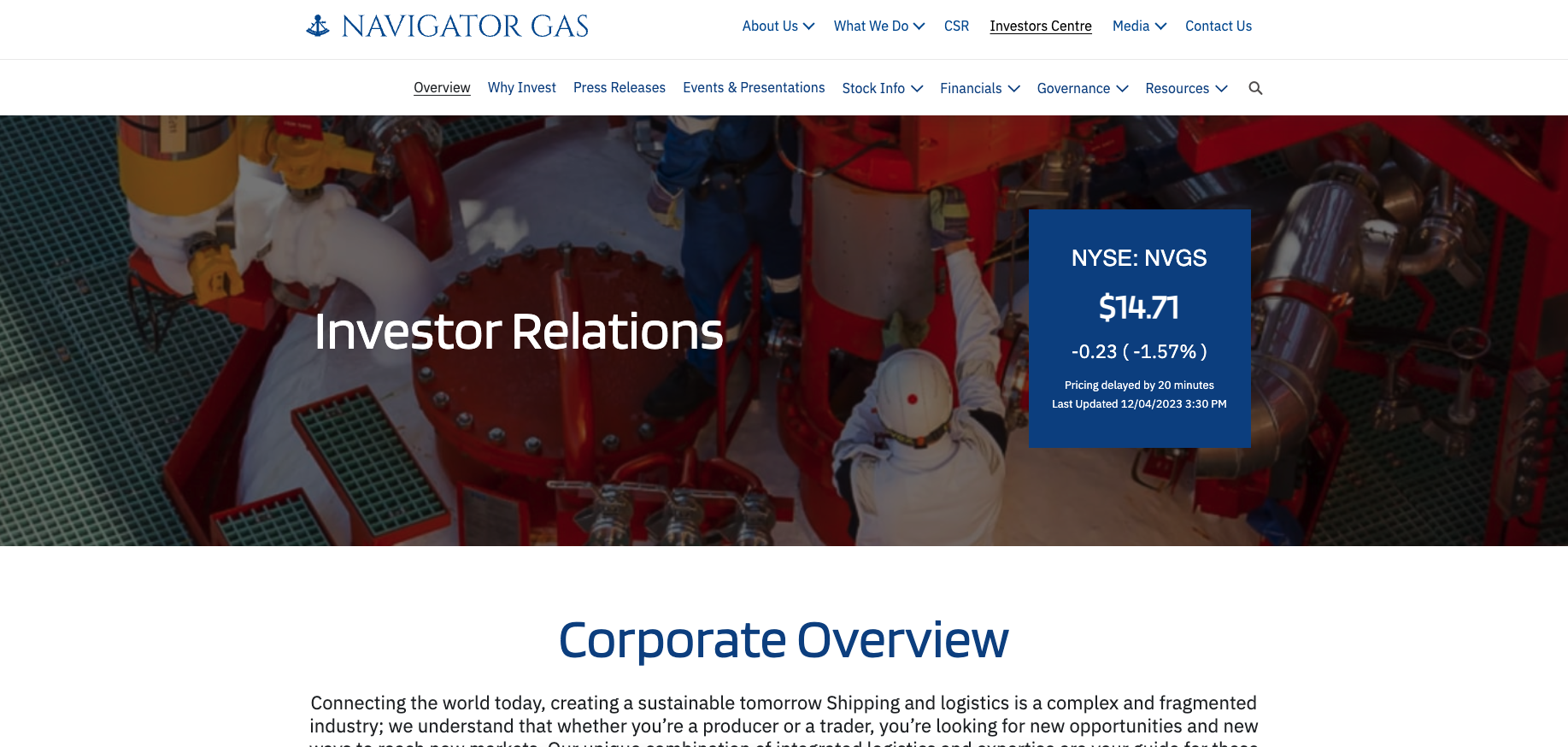 Navigator Gas website
