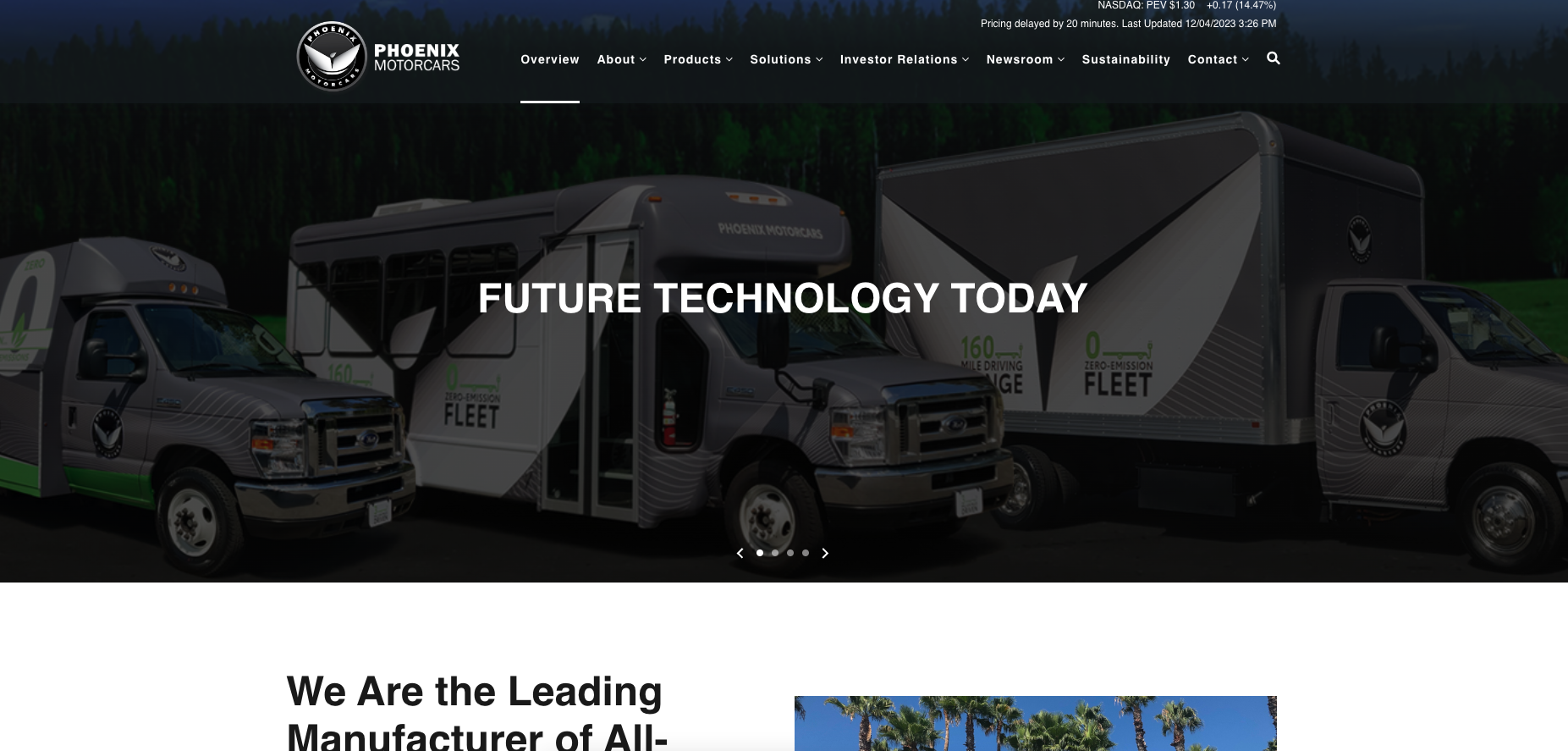 Phoenix Motorcars website