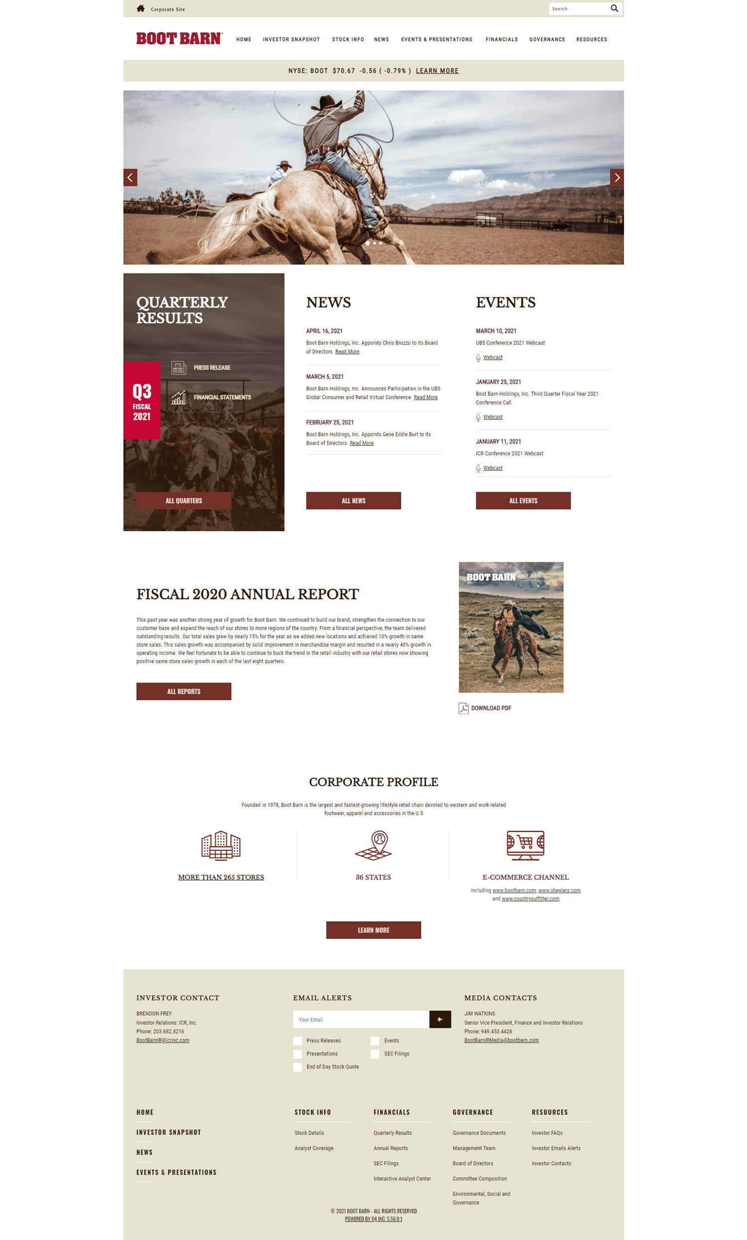 Bootbarn desktop after redesign