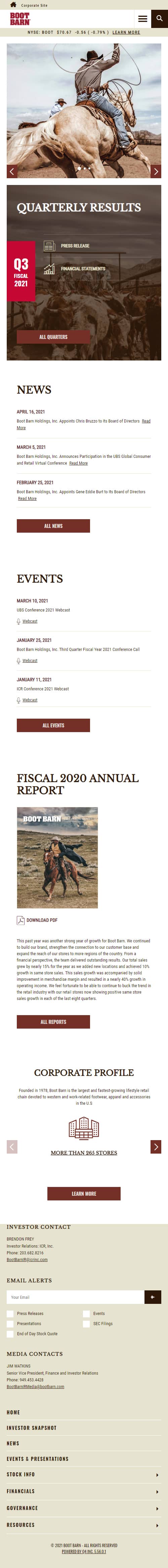 Bootbarn mobile after redesign