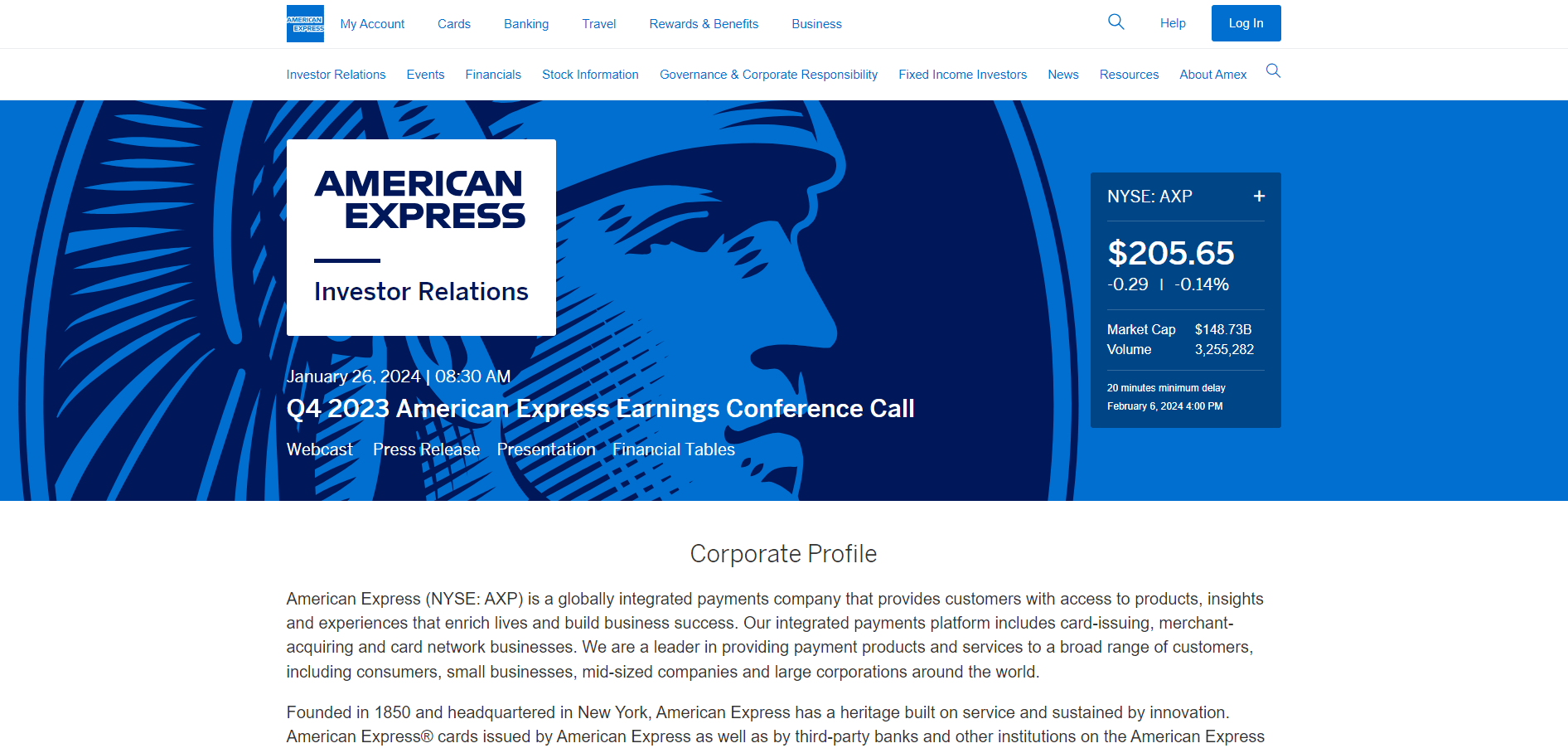 American Express Website