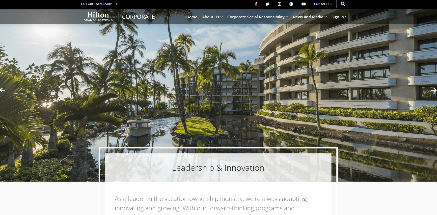 Hilton Grand Vacations Website