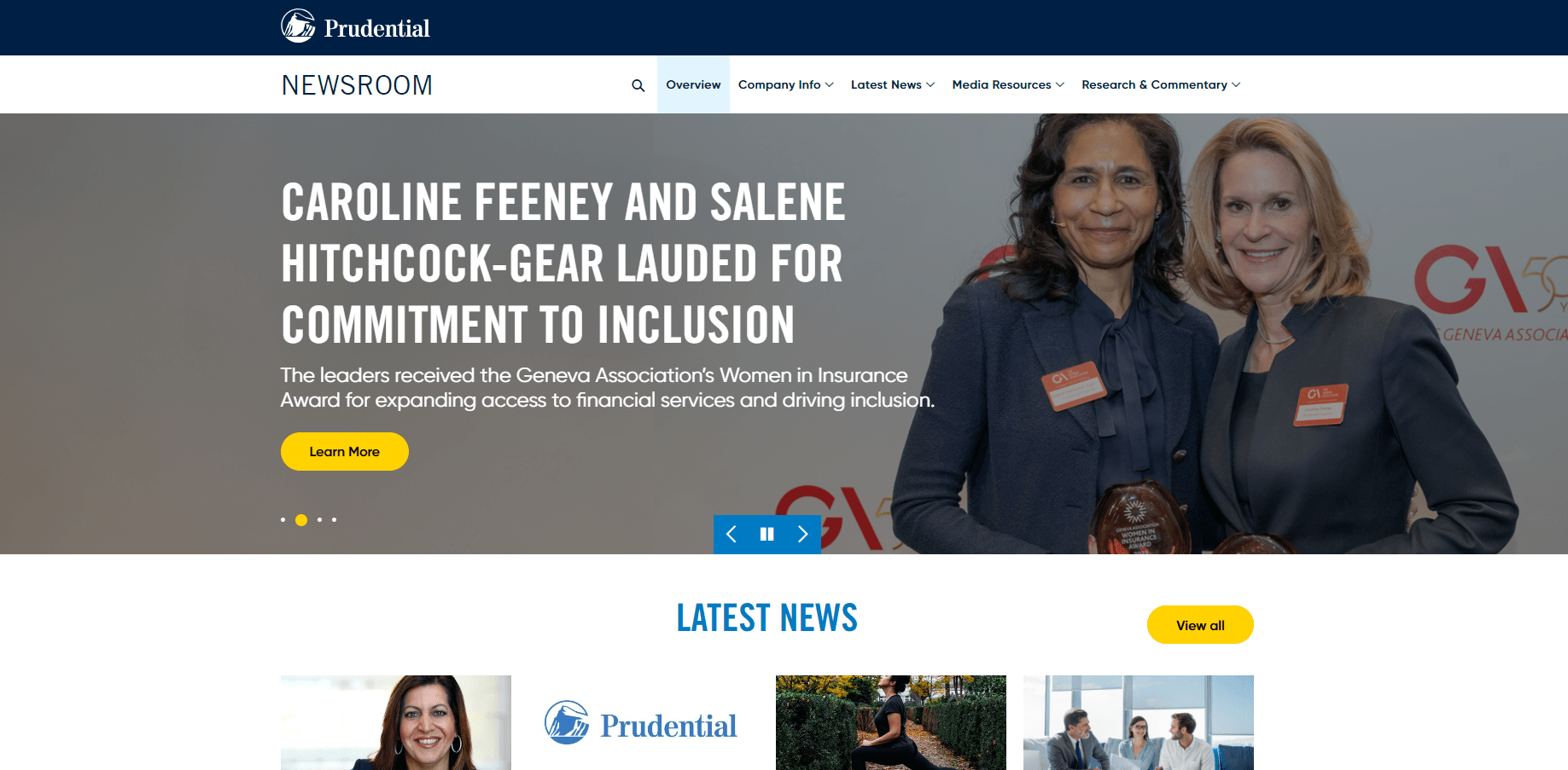 Prudential Financial Website