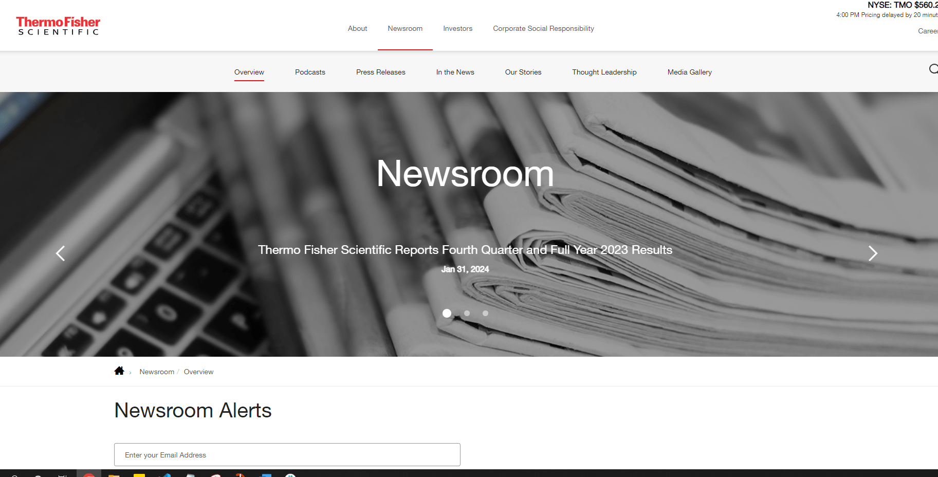 ThermoFisher Scientific Website